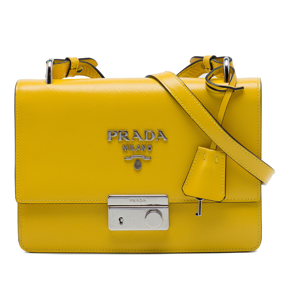 Pre-Loved Prada Saffiano Lux Sound Lock Crossbody